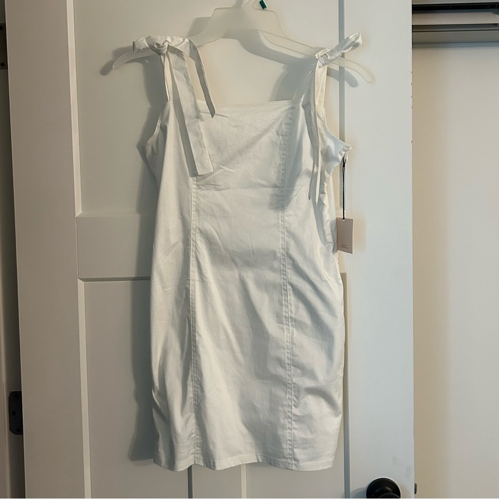 Siona Tie Strap Dress in White